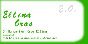 ellina oros business card